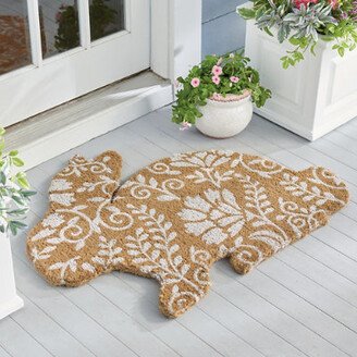 Botanical Bunny Shaped Coir Door Mat