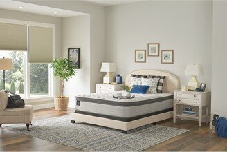 Spring Bloom Soft Euro Pillow Top 14 Mattress Set - Queen Split