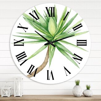 Designart 'Detail Of Yucca Tree' Traditional wall clock