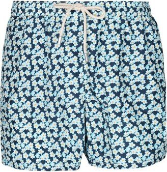 Saint Barth Floral Printed Drawstring Swim Shorts