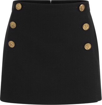 Buttoned Mini Skirt-AA