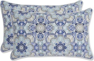 Pillow Perfect Outdoor Keyzu Medallion Mariner Rectangular Throw Pillow