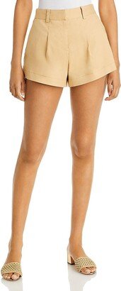 Womens Pleated Mini Casual Shorts