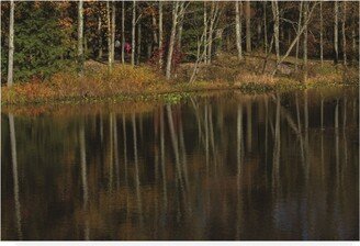 Kurt Shaffer Photographs Autumn Lakeshore Reflections Canvas Art - 36.5 x 48