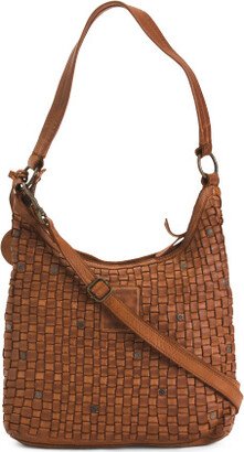 Leather Woven Hobo for Women