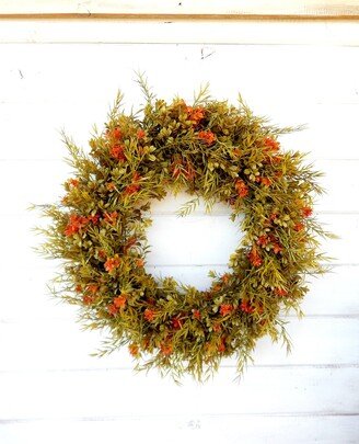 Fall Wreath-Fall Door Wreath-Autumn Wreath-Fall Decor-Boxwood Wreath-Outdoor Wreath-Year Round Wreath-Home Decor-Artificial Wreath