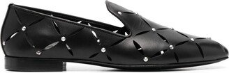 Cut-Out Leather Loafers