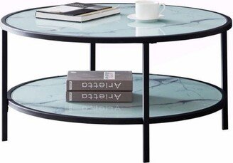 Caden Home Inc Glass coffee table with large storage space