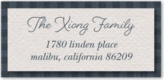 Address Labels: Rustic Framework Address Label, Blue, Address Label, Matte