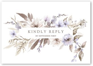 Rsvp Cards: Earthy Pastels Wedding Response Card, Purple, Matte, Signature Smooth Cardstock, Square