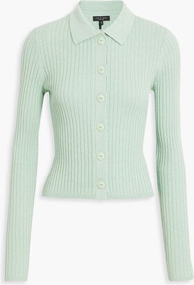 Nacaya ribbed cotton and cashmere-blend cardigan