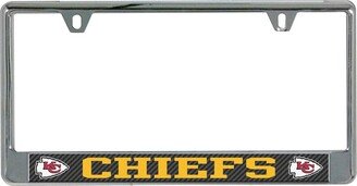 Stockdale Multi Kansas City Chiefs Carbon Bottom Only Metal Acrylic Cut License Plate Frame