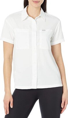 Silver Ridge Utility Short Sleeve Shirt (White) Women's Clothing