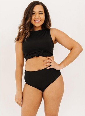 Lime Ricki Swimwear Lime Ricki Women's Black High-Waist Bottom - XXS