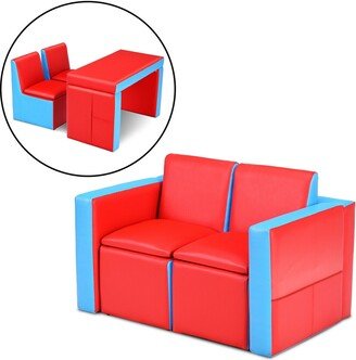 Multi-functional Kids Sofa Table Chair Set Couch Storage Box