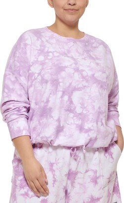 DKNY Sport Plus Womens Cotton Drawstring Sweatshirt