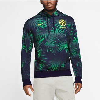 Men's Navy Brazil Women's National Team Club Fleece Pullover Hoodie