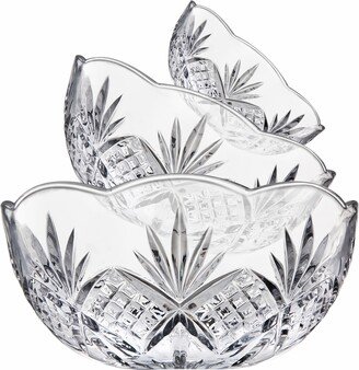 Dublin Crystal Round Serving Bowl, Set of 3