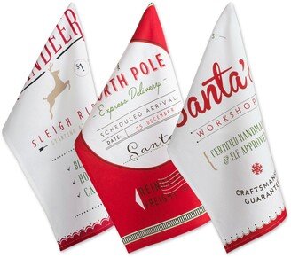 North Pole Holiday Printed Dishtowel Set