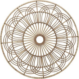 Round Wicker Wall Accent