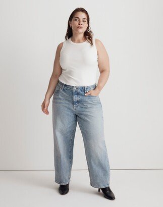 Plus Low-Slung Straight Jeans in Olvera Wash