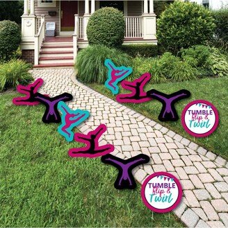 Big Dot Of Happiness Tumble, Flip & Twirl - Gymnastics - Lawn Decor - Outdoor Party Yard Decor 10 Pc