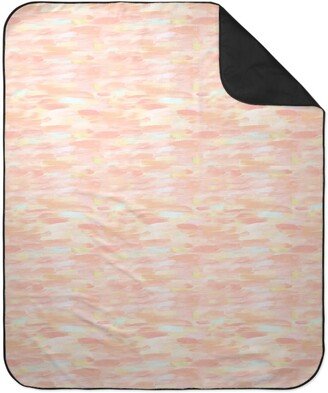 Picnic Blankets: Paint Dabs - Peach Picnic Blanket, Pink