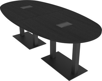 Skutchi Designs, Inc. 8 Person Boval Conference Table Metal Base Data And Electrical Units