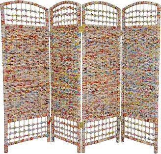 Handmade 4' Recycled Magazine Room Divider