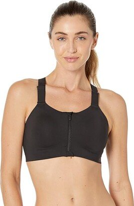 Tailored Impact Luxe Training High Support Zip Bra (Black/White) Women's Bra