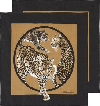 Leopard-Print Napkin Set