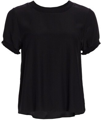 Lenny Silk Short-Sleeve Top