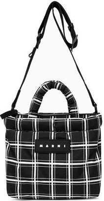 Checkered Logo Patch Shoulder Bag