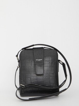 Four-stitch Leather Shoulder Bag