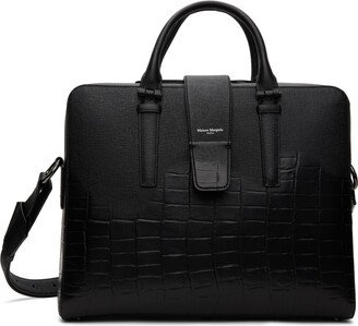 Black Textured Briefcase