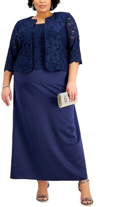 Plus Size Lace Dress & Jacket