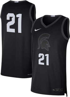 Men's #21 Black Michigan State Spartans Limited Basketball Jersey