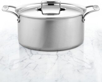 D5 Brushed Stainless Steel 8 Qt. Covered Stockpot