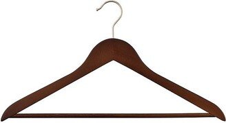 Wooden Shirt Hanger Ribbed Bar Stained Birch Pkg/20