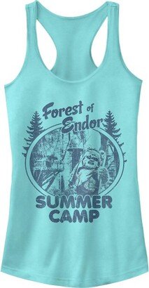 Junior's Forest of Endor Summer Camp Racerback Tank Top - Cancun - Medium