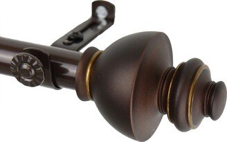 InStyleDesign Monarch Adjustable Cocoa Curtain Rod Set