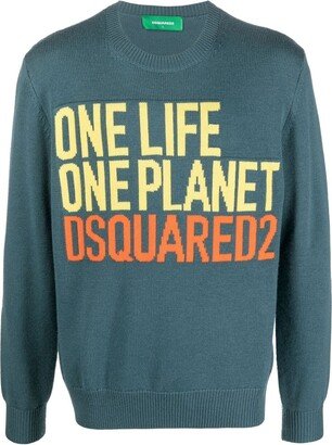 One Life intarsia-knit jumper