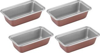 4pc Bronze Color Mini Loaf Pan Set -CMBM-4LPBZ