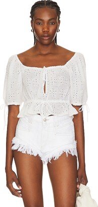 Light Broderie Anglaise Cropped Top