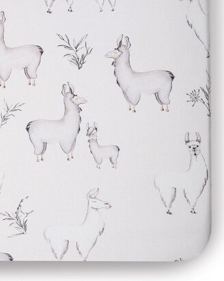 Oilo Studio Llama Jersey Crib Sheet