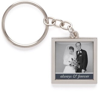 Key Rings: Together Always Script Pewter Key Ring, Gray