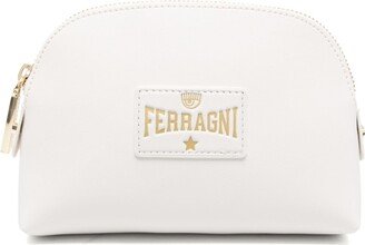 Logo-Patch Makeup Bag