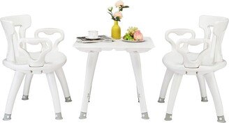 No 2-Piece White HDPE Chairs