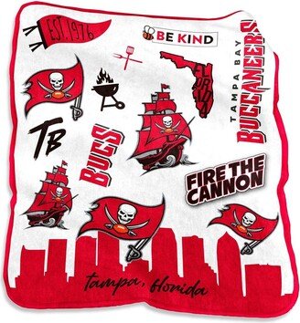 Tampa Bay Buccaneers 50'' x 60'' Native Raschel Plush Throw Blanket - White, Red