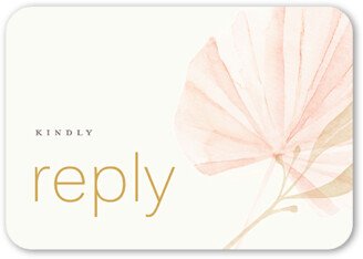 Rsvp Cards: Elegant Pampas Wedding Response Card, Pink, Signature Smooth Cardstock, Rounded